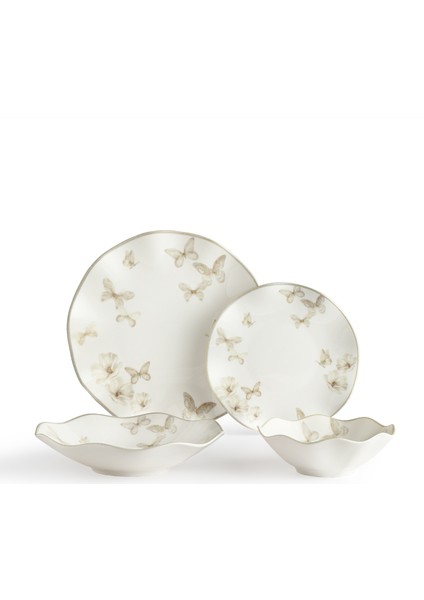 Cielo 6 Kişilik 24 Parça Yemek Takımı - Bej