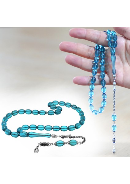 Kararmaz Metal Arnavut Zincir Püsküllü Sülün Imame Beyzi Kesim Mavi Katalin Tesbih fiyatları