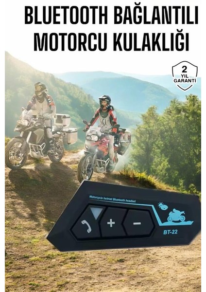 Interkom Intercom Kask Kulaklık BT22 Bluetooth Motosiklet Kulaklık 5.0 Bluetooth - MB000X-2H1JW7 fiyatları