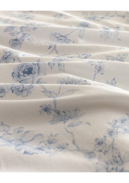 Tiny Tek Kişilik %100 Pamuk Ranforce Baskılı Nevresim Takımı - Mavi