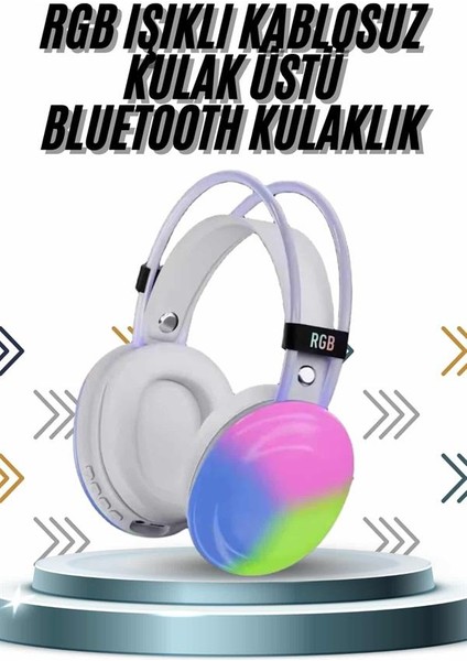 Kablosuz Bluetooth Kulaklık Rgb Işıklı Kulak Üstü 5.3 Bluetooth Bağlantılı - MB000X-2GW0G2 fiyatları