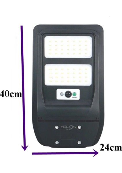 Hs 3864 200W Güneş Enerjili Solar Sokak Lambası Kumandalı/hareket Sensörlü/parlaklık ve Zaman Ayarlı fiyatları
