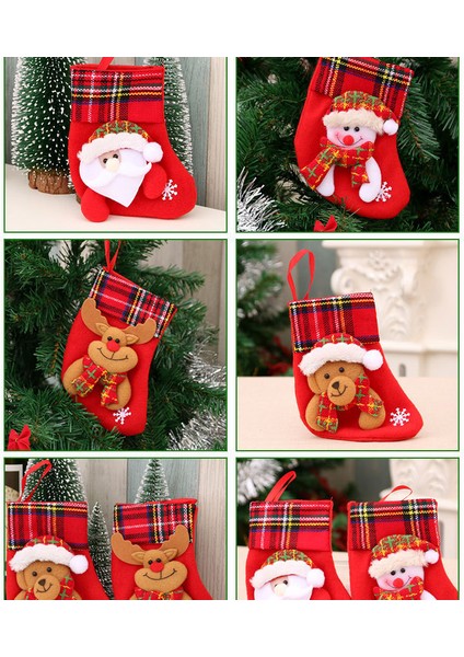 Yeni Noel Süsleri Yüksek Dereceli Karikatür Noel Çorapları Üç Boyutlu Çorap Hediye Çantaları Dekoratif Çorap Kolye (Yurt Dışından) modelleri