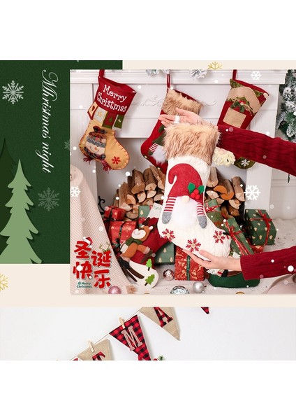 Yeni Noel Süsleri Yüksek Dereceli Karikatür Noel Çorapları Üç Boyutlu Çorap Hediye Çantaları Dekoratif Çorap Kolye (Yurt Dışından) fırsatları