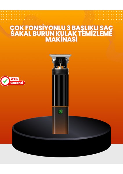 Erkekler Için 3 In 1 Şarjlı Bakım Seti – 7300 Rpm Güçlü Motor ve Sessiz Ç - MB000X-2GX4B