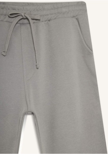 Regular Fit Beli Bağcıklı Cepli Düz Paça Kalın Eşofman Altı D7836AX25AU