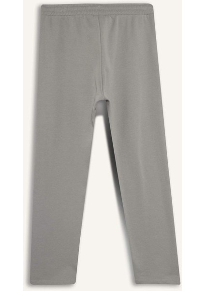 Regular Fit Beli Bağcıklı Cepli Düz Paça Kalın Eşofman Altı D7836AX25AU