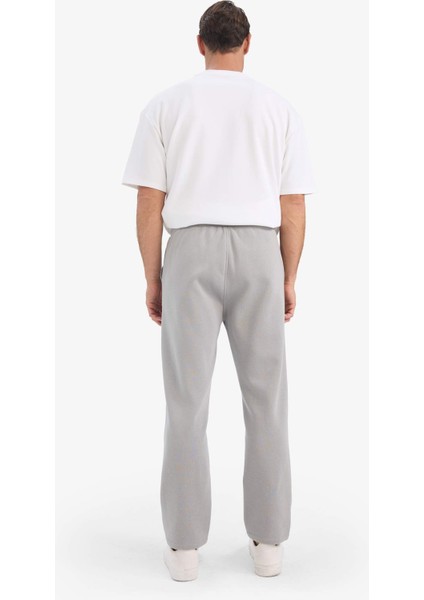 Regular Fit Beli Bağcıklı Cepli Düz Paça Kalın Eşofman Altı D7836AX25AU