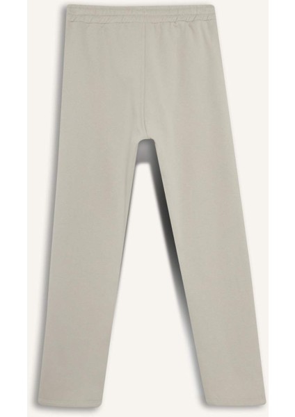 Regular Fit Beli Bağcıklı Cepli Düz Paça Kalın Eşofman Altı D7836AX25AU