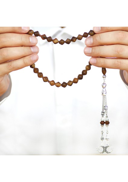 Kararmaz Metal Ayyıldız Püsküllü Istanbul Kesim Deve Kemiği Detaylı Kuka Tesbih modelleri