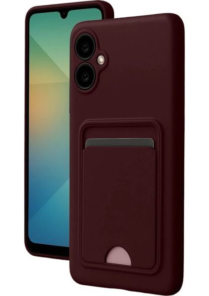 Samsung Galaxy A07 Kelvin Kartvizitli Silikon - BORDO-(5796) - MB000X-2GVS58