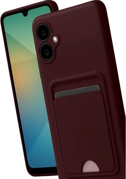 Samsung Galaxy A07 Kelvin Kartvizitli Silikon - BORDO-(5796) - MB000X-2GVS58 modelleri