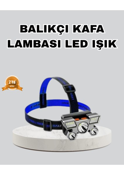 Outdoor ve Gece Balıkçılığı Için LED Kafa Lambası – USB Şarjlı 60° Aya - MB000X-2GWV4