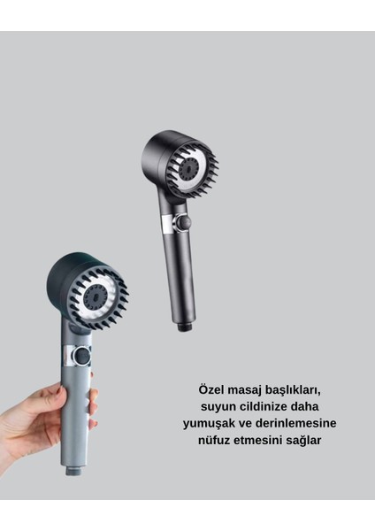 Masaj Etkili Duş Başlığı – Su Tasarruflu Yüksek Basınçlı ve Cilt Dostu Ta - MB000X-2H6MP indirimleri