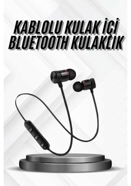 Bluetooth Bağlantılı Kablolu Mıknatıslı Sport Kulaklık - MB000X-2H5LK1