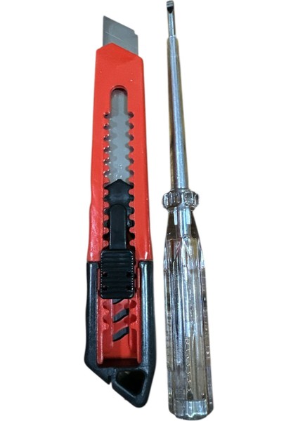 Iki Güç Bir Arada: Kontrol Kalemi + Maket Bıçağı Profesyonel Set!”