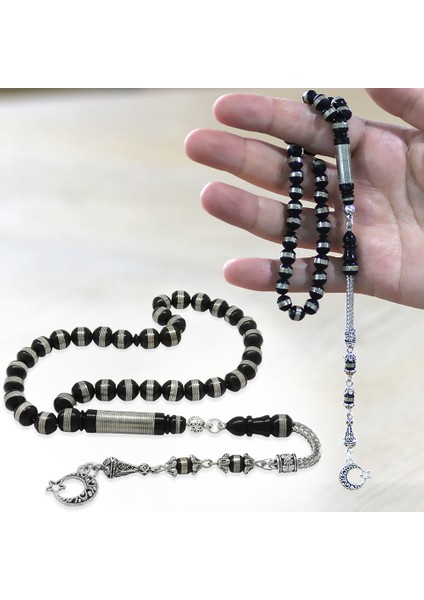 Kararmaz Metal Ayyıldız Püsküllü Metal Sarmal Istanbul Kesim Siyah Kuka Tesbih fiyatları