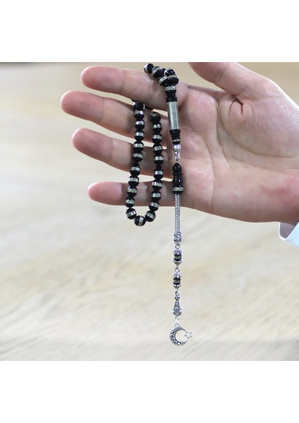 Kararmaz Metal Ayyıldız Püsküllü Metal Sarmal Istanbul Kesim Siyah Kuka Tesbih fırsatları