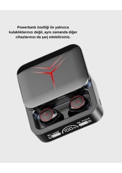 Powerbank Özellikli Bluetooth Kablosuz Kulaklık – Dokunmatik Kontrol Uzun Pil Ö - MB000X-2GWSG indirimleri