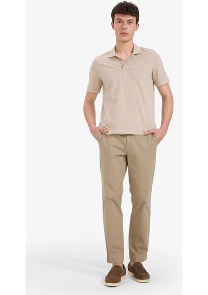 Regular Fit Normal Kesim Cepli Düz Paça Chino Pantolon D7349AX25AU