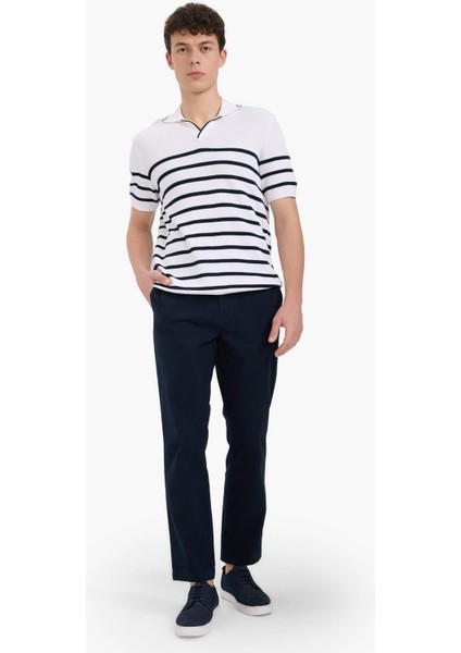 Regular Fit Normal Kesim Cepli Düz Paça Chino Pantolon D7349AX25AU