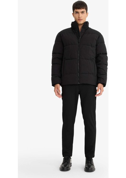 Su İtici Regular Fit Dik Yaka Fermuarlı Cepli Mont E9991AX25WN