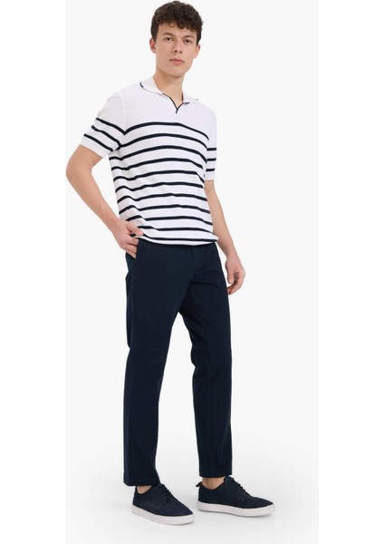 Regular Fit Normal Kesim Cepli Düz Paça Chino Pantolon