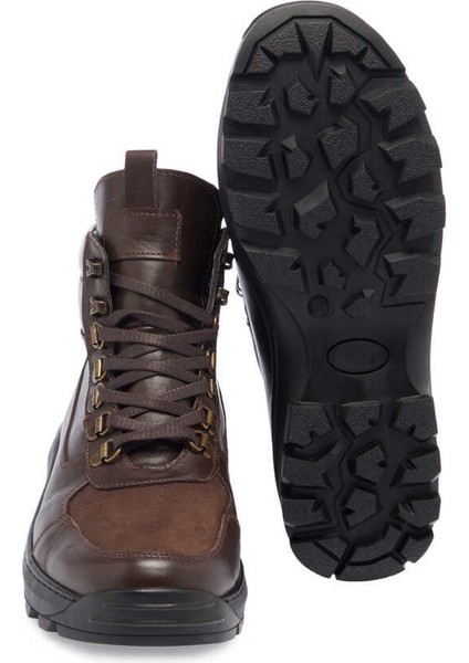 Kahve Hakiki Deri Erkek Casual Bot - E23K1BT56559-A24