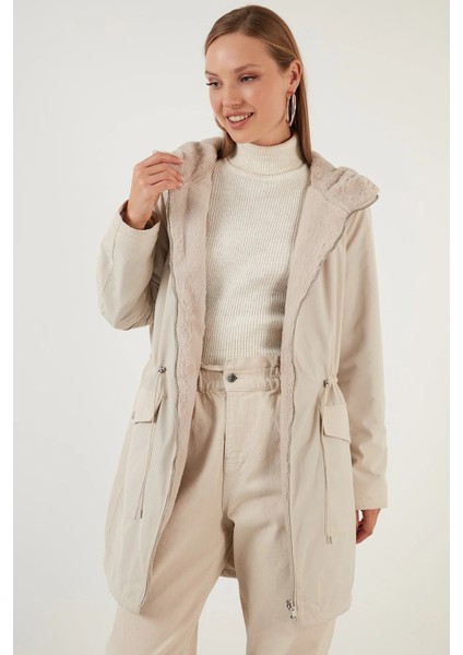 Kadın Onldahlıa Kapüşonlu Tam Fermuarlı Parka 15208727 Taş fırsatları