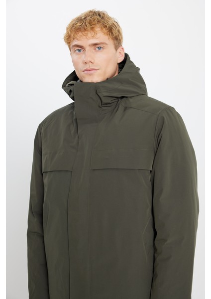 Relaxed Fit Kapüşonlu Yaka Su Itici Mont Erkek Mont L2520258 801 fırsatları