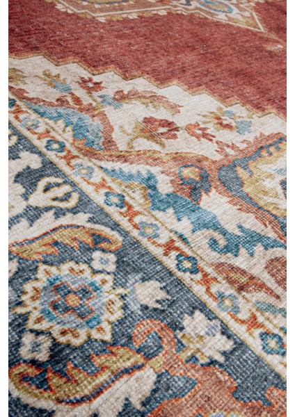 Norm Halı Allure 54-037 Kırmızı Eskitme Halı Etnik Otantik Dokuma Şönil Yıkanabilir Salon Halısı fiyatları