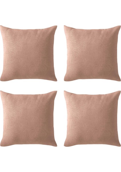 Sütlü Kahve Kırlent Kılıfı 4'lü Set - Gizli Fermuarlı - Kadife Dokulu fiyatları