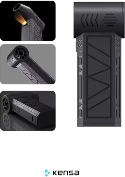 Turbo Mini Hava Üfleyici Jet Fan – 3 Kademeli Güçlü Üfleme, Toz Temizleme, Mangal, LED Işıklı indirimleri