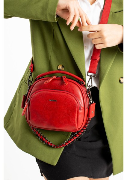 Kadın Omuz ve El Çantası – Çok Bölmeli, Zincir Askılı, Suni Deri, Şık Günlük Çapraz Çanta