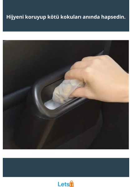 Kapaklı Organize Siyah Araba Çöp Kutusu fiyatları