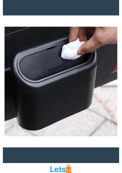 Kapaklı Organize Siyah Araba Çöp Kutusu fırsatları