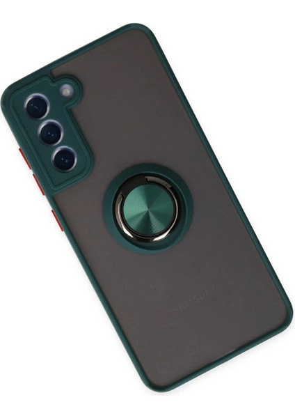 Samsung Galaxy S21 Fe Kılıf Montreal Yüzüklü Silikon Kapak - Yeşil fiyatları