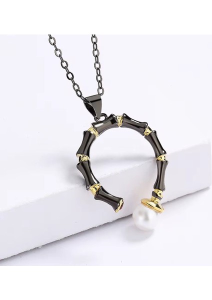 Set.up 925 Ayar Gümüş Tasarım Incili Kolye fırsatları