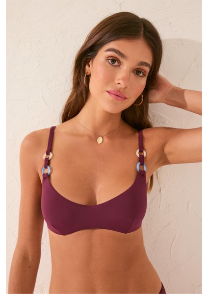Bordo Bikini Üstü