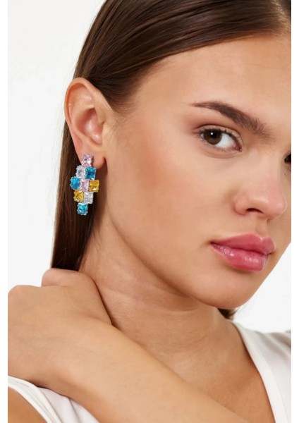 Set.up Tasarım Taşlı Küpe