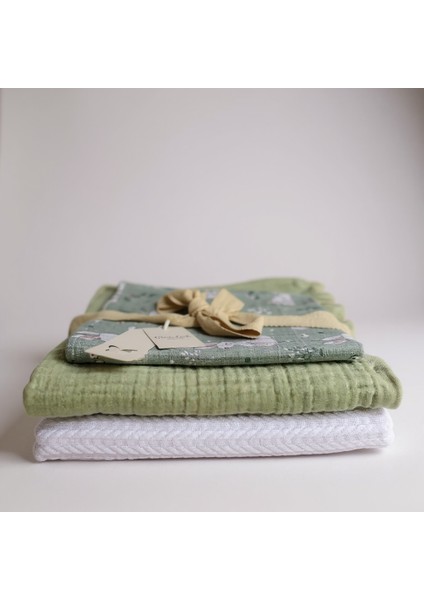 organik 3’lü Müslin Örtü ve Pike Seti | %100 Pamuk, Oeko-Tex® Sertifikalı fiyatları