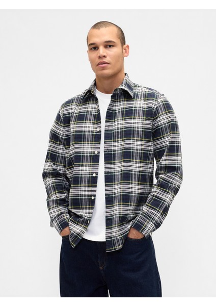 Erkek Yeşil Kareli Oxford Gömlek