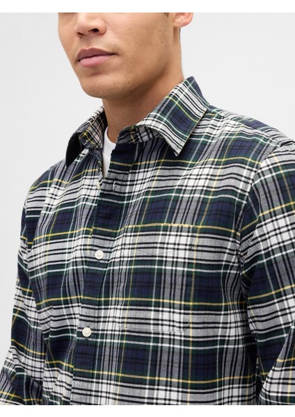 Erkek Yeşil Kareli Oxford Gömlek modelleri