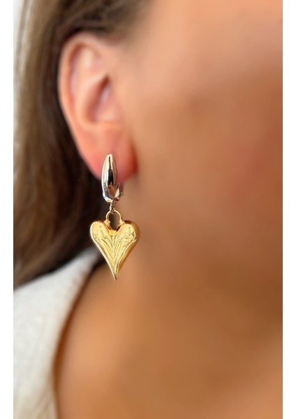 Set.up Kalp Model Küpe