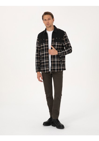 Erkek Siyah Comfort Fit Uzun Kollu Gömlek 50312270-VR046 fırsatları