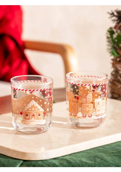 Lcw Home Karışık Yılbaşı Temalı Cam Bardak Seti 4'lü 350 ml modelleri