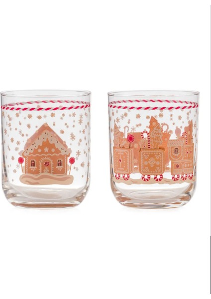 Lcw Home Karışık Yılbaşı Temalı Cam Bardak Seti 4'lü 350 ml
