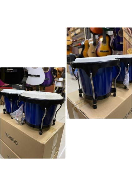 Hayvan Derili Ağaç Bongo Mavi 6" ve 7" Çap Kod 8776 modelleri