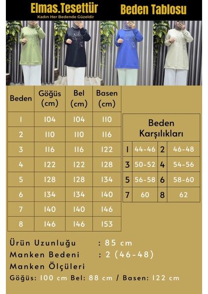 Kadın Giyim Büyük Beden Modal Taşlı Çiçekli Tunik modelleri