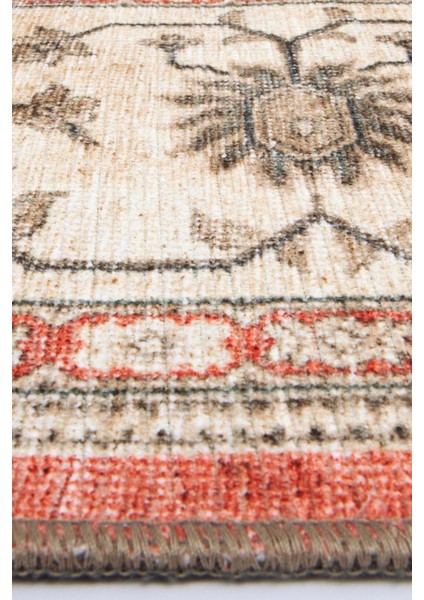 Norm Halı Allure 54-031 Kırmızı Eskitme Halı Etnik Otantik Dokuma Şönil Yıkanabilir Salon Halısı modelleri